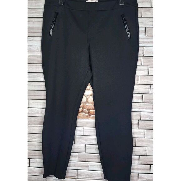 Nanette Lepore Pants - Nanette Lepore Black Pull On‎ Elastic Waist Pants Womens Large Capsule Wardrobe
